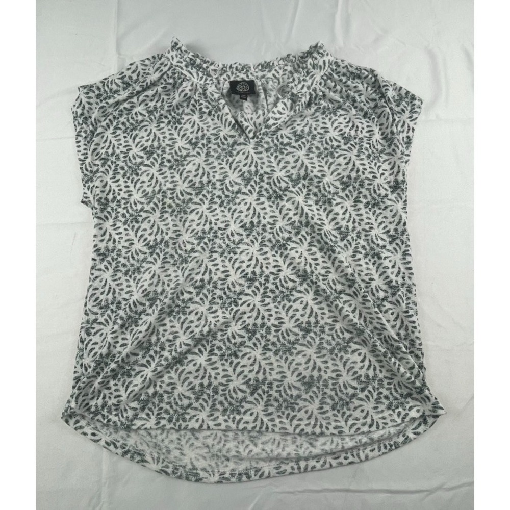 Bobeau Blouse Large Floral Lace Cap Sleeve Stretch Lightweight Summer Top Womens - Picture 13 of 15
